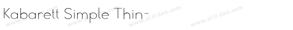 Kabarett Simple Thin字体转换
